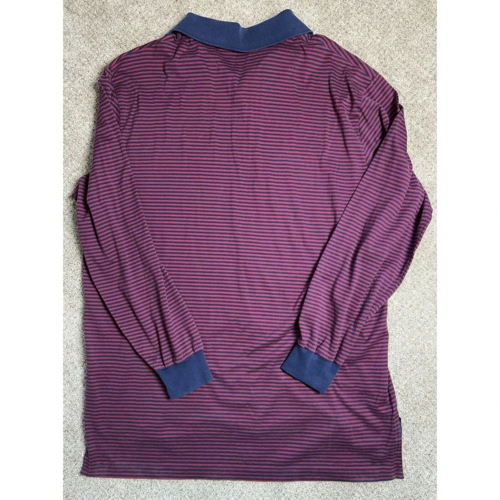 Polo Ralph Lauren Polo Golf Men's Large Long Sleeve Rugby Like Striped‎ Shirt
